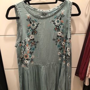 Blue/green floral spring/summer dress